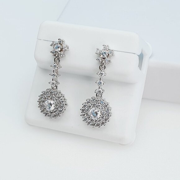 "925 Sterling Silver Cubic Zirconia Earrings, U19254845 - Picture 10 of 11